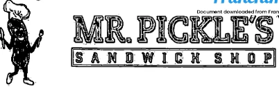 Mr. Pickle's Sandwich Shop Franchising Informaton